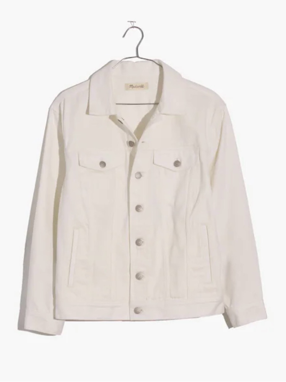 Madewell Oversized Trucker Jean Jacket in Tile White XXL